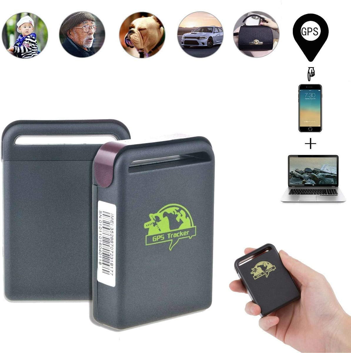 TKSTAR Personal GPS Tracker Mini Tracking Device With SOS Button SMS