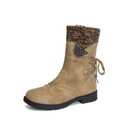 SIMANLAN Ladies Comfort Stretch Casual Boots Walking Retro Zipper Mid-Calf Boot Womens Breathable Khaki 9
SIMANLAN Ladies Comfort Stretch Casual Boots Walking Retro Zipper Mid-Calf Boot Womens Breathable Khaki 9