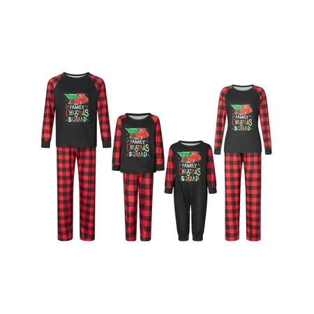 Huakaishijie Matching Family Pajamas Sets Christmas PJ s Letter and Plaid Printed Long Sleeve Tee and Bottom Loungewear
Huakaishijie Matching Family Pajamas Sets Christmas PJ s Letter and Plaid Printed Long Sleeve Tee and Bottom Loungewear