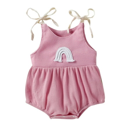 Utoimkio Toddler Baby Unisex Sleeveless Halter Jumpsuit Ribbed Romper Shorts Playsuit Rainbow Outfit Cute Summer Clothes Size 0-24M
Utoimkio Toddler Baby Unisex Sleeveless Halter Jumpsuit Ribbed Romper Shorts Playsuit Rainbow Outfit Cute Summer Clothes Size 0-24M