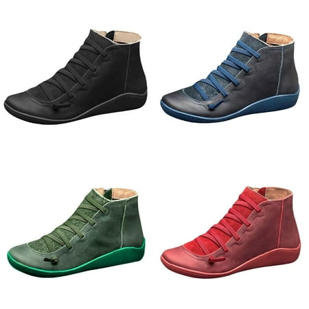 Weerihhol Leather Round Casual Lace-up Women s Boots Shoe Side Toe Flat Zipper Boots Retro women s boots Natural Boots Women
Weerihhol Leather Round Casual Lace-up Women s Boots Shoe Side Toe Flat Zipper Boots Retro women s boots Natural Boots Women