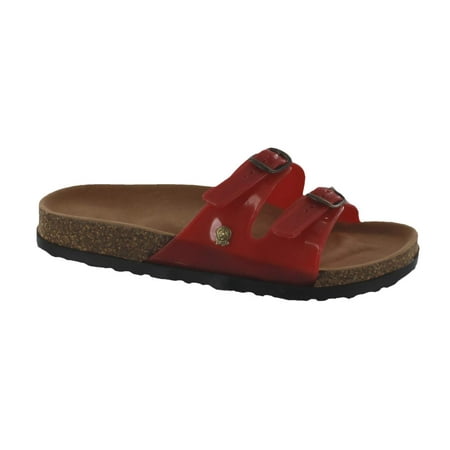 Jelly Footwear Sandal 2 Strap Slide Style Red 10