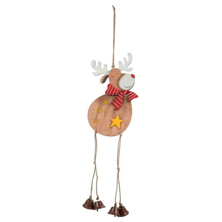 1pc Christmas Tree Elk Bell Pendant Christmas Scene Decor Festival Pendant