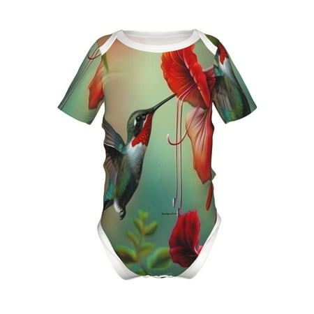 Yiaed Hummingbird Floral Paradise Print Infant Climbing Short Sleeve Onesie One-Piece Baby Bodysuit Clothes 0-12 Months -9M
Yiaed Hummingbird Floral Paradise Print Infant Climbing Short Sleeve Onesie One-Piece Baby Bodysuit Clothes 0-12 Months -9M