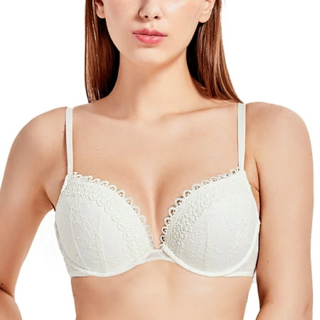DOBREVA Women s Push Up Lace Bra Plus Size Cleavage Plunge Padded Underwire Demi
DOBREVA Women s Push Up Lace Bra Plus Size Cleavage Plunge Padded Underwire Demi
