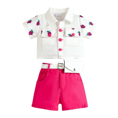 Infant Baby Toddler Girls Outfit Set Summer Short Sleeve Prints Tops Shorts Bag 3Pcs Outfits Clothes Set For Children Clothes For 3-4 Years
Infant Baby Toddler Girls Outfit Set Summer Short Sleeve Prints Tops Shorts Bag 3Pcs Outfits Clothes Set For Children Clothes For 3-4 Years