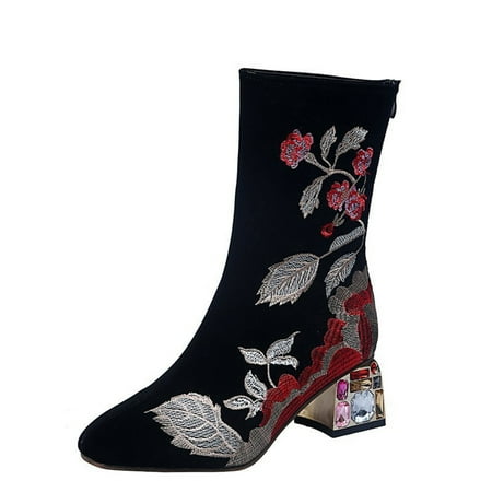 KBKYBUYZ Fashion Women Vintage Embroidery Western Boots Square Toe Floral Boots Mid Calf Shoes
KBKYBUYZ Fashion Women Vintage Embroidery Western Boots Square Toe Floral Boots Mid Calf Shoes