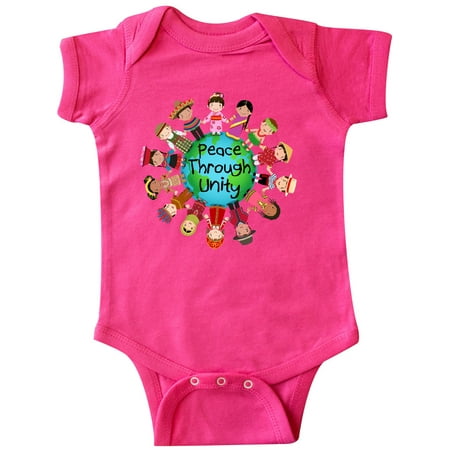 Inktastic Peace Through Unity Gift Baby Boy or Baby Girl Bodysuit