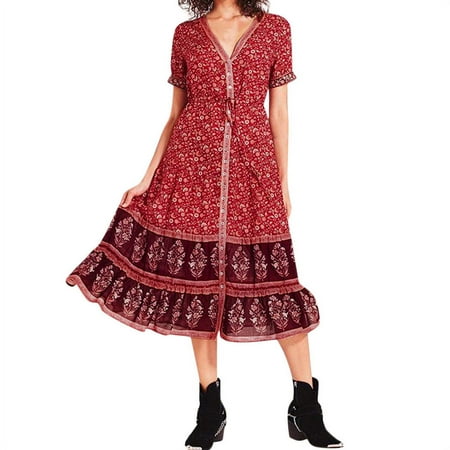 ZHAGHMIN Beach Dresses for Women Holiday Beach Evening Party Dress Summer Long Maxi Women Boho Women S Dress Denim Midi Dress Summer Dresses for Women Knee Length Maternity Midi Dress Fit An Flare D
ZHAGHMIN Beach Dresses for Women Holiday Beach Evening Party Dress Summer Long Maxi Women Boho Women S Dress Denim Midi Dress Summer Dresses for Women Knee Length Maternity Midi Dress Fit An Flare D