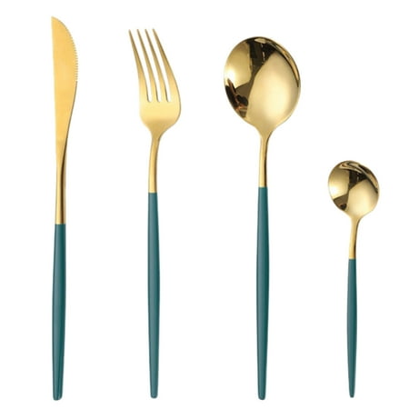 HAFNFUE Stainless Steel Tableware Western Fork and Spoon 4 Piece Set Steak and Fork Gold Tableware Set Dinning Table Place Mats 4
HAFNFUE Stainless Steel Tableware Western Fork and Spoon 4 Piece Set Steak and Fork Gold Tableware Set Dinning Table Place Mats 4