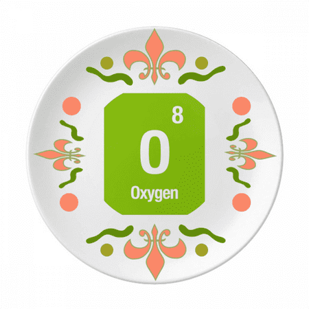 Oxygen Checal Element Science Flower Ceramics Plate Tableware Dinner Dish