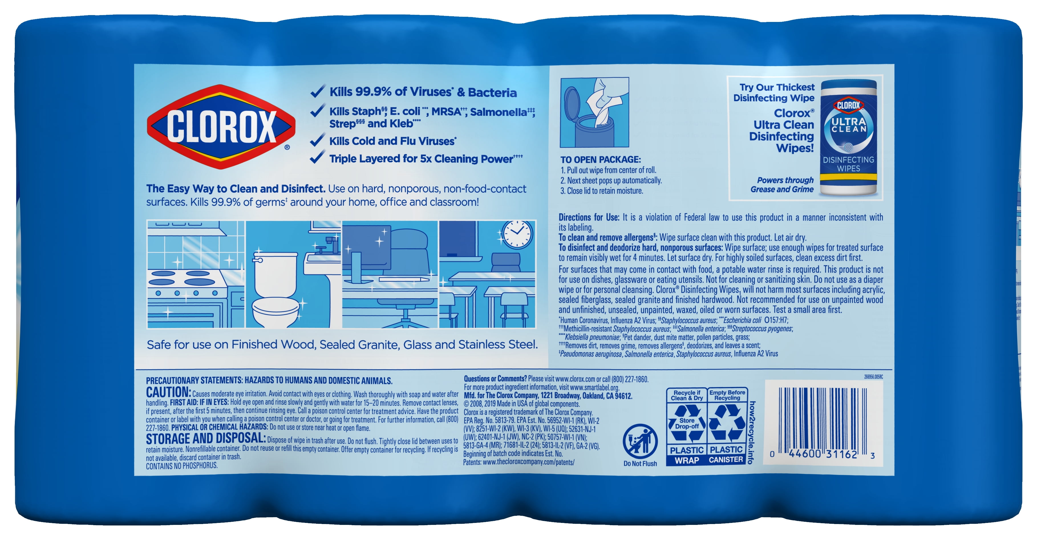 Clorox Disinfecting Wipes 300 Count Value Pack Bleach Free