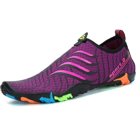 Mens Womens Water Shoes Quick Dry for Swim Diving Beach Walking Purple (Feet Long 225mm)
Mens Womens Water Shoes Quick Dry for Swim Diving Beach Walking Purple (Feet Long 225mm)