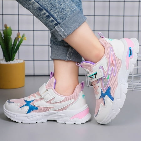 Dyfzdhu All Seasons Children Sports For Boys Girls Flat Non Slip Lightweight Mesh Comfy Hook Loop Colorblock Casual Style
Dyfzdhu All Seasons Children Sports For Boys Girls Flat Non Slip Lightweight Mesh Comfy Hook Loop Colorblock Casual Style