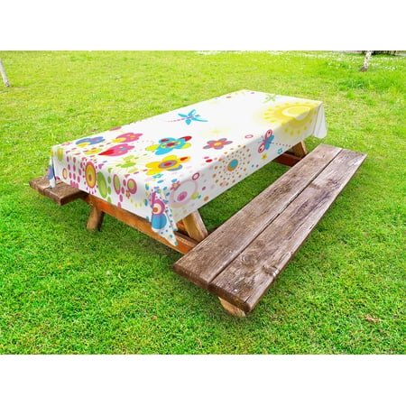 Dragonfly Outdoor Tablecloth Summer Themed Floral Backdrop with Sun Rays Colorful Dandelions Happiness Graphic Decorative Washable Fabric Picnic Tablecloth 58 X 120 Inches Multicolor by Ambesonne
Dragonfly Outdoor Tablecloth Summer Themed Floral Backdrop with Sun Rays Colorful Dandelions Happiness Graphic Decorative Washable Fabric Picnic Tablecloth 58 X 120 Inches Multicolor by Ambesonne