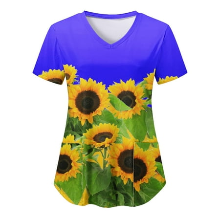 Women Scrubs Top Printed Short Sleeve Leisure V-Neck Holiday Flower Workwear Working Uniform Nurses Clothing Tops With Pockets Party Ladies Streetwear Dailywear
Women Scrubs Top Printed Short Sleeve Leisure V-Neck Holiday Flower Workwear Working Uniform Nurses Clothing Tops With Pockets Party Ladies Streetwear Dailywear