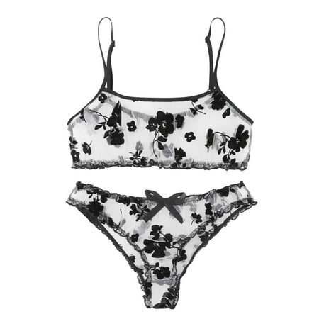 Zerlibeaful Lingerie for Women Flower Embroidery Thong Underwear New Sleepwear
Zerlibeaful Lingerie for Women Flower Embroidery Thong Underwear New Sleepwear
