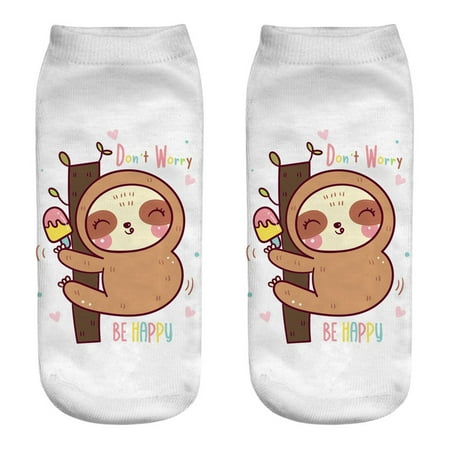 KEVCHE Casual Work Business Socks 3D Animal Print Medium Sports Socks R