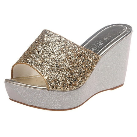 Alueeu ladies shoes casual Summer Women Open Toe Breathable Beach Sandals Slip-On Casual Wedges Shoes Gold 40
Alueeu ladies shoes casual Summer Women Open Toe Breathable Beach Sandals Slip-On Casual Wedges Shoes Gold 40