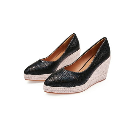 Colisha Womens Pumps Slip On Espadrilles Non-slip Wedge Pump Party Breathable High Heels Comfort Dressy Shoe Black 7
Colisha Womens Pumps Slip On Espadrilles Non-slip Wedge Pump Party Breathable High Heels Comfort Dressy Shoe Black 7