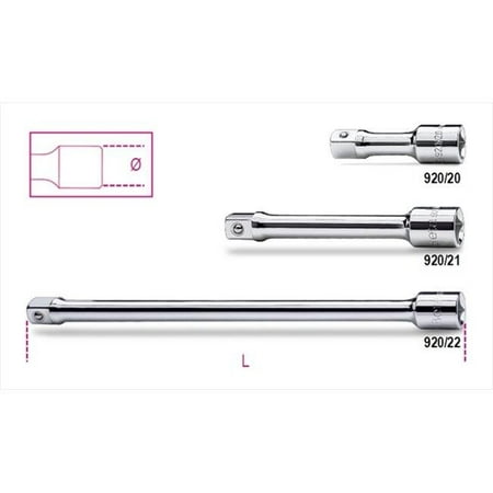 Beta Tools 009200818 920 & 20 - 0.5 in. Drive Extension Bars