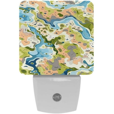 Map LED Square Night Light - Small and Bright Square-shaped LED Night Light for Bedroom Bathroom and Hallway - Compact Plug-in Nightlight with Auto on/Off Sensor
Map LED Square Night Light - Small and Bright Square-shaped LED Night Light for Bedroom Bathroom and Hallway - Compact Plug-in Nightlight with Auto on/Off Sensor