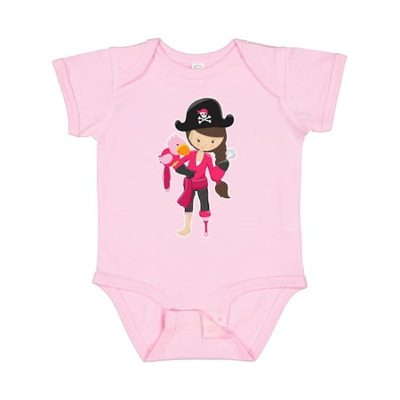 Inktastic Pirate with Parrot Gift Baby Girl Bodysuit