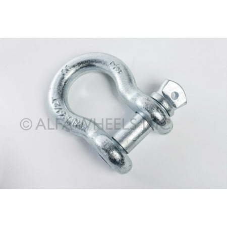 7/8 6.5T Clevis Screw Pin Anchor Bow Shackle D-Ring Nickel Plated 14000 lbs