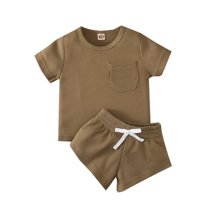 Infant Baby Girl Boy Summer Clothes Unisex Baby Waffle Knit Outfit Toddler Short Sleeve Solid Ribbed Top Elastic Short Pants
Infant Baby Girl Boy Summer Clothes Unisex Baby Waffle Knit Outfit Toddler Short Sleeve Solid Ribbed Top Elastic Short Pants
