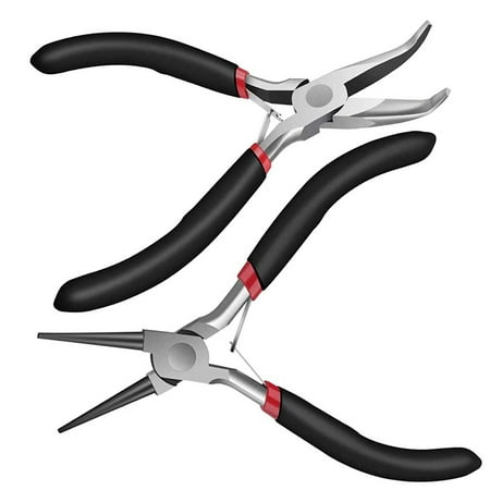 2Pack Bent Chain Nose Pliers and Round Nose Pliers for Crafting and Repair Jewelry Making Supplies
2Pack Bent Chain Nose Pliers and Round Nose Pliers for Crafting and Repair Jewelry Making Supplies