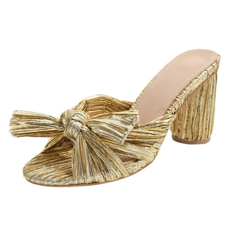 Cathalem Women s Summer Thick Heel High Heel Bow Crossborder Large Size Sandals Gold 39
Cathalem Women s Summer Thick Heel High Heel Bow Crossborder Large Size Sandals Gold 39