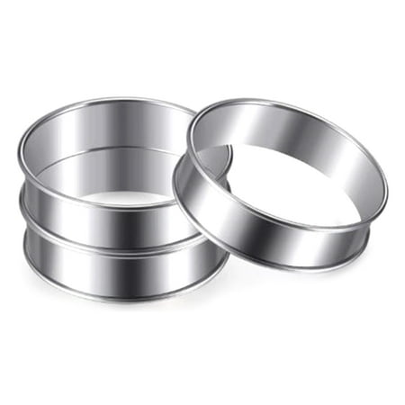 10 Pcs Double Rolled Tart Rings Stainless Steel Muffin Rings Crumpet Rings Round Tart Rings Food