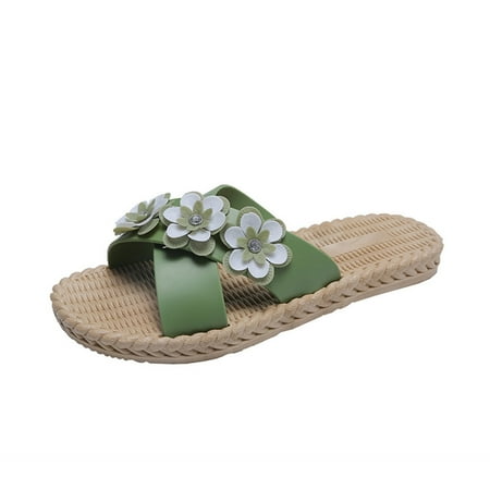 Dpityserensio Womens Summer Sandals Casual Round Head Comfy Slippers Beach Casual Shoes Green 36
Dpityserensio Womens Summer Sandals Casual Round Head Comfy Slippers Beach Casual Shoes Green 36