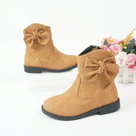 Girls Boots With Bowknot Decor Durable Comfy Ankle Boots Outdoor Zipper High Top Shoes
Girls Boots With Bowknot Decor Durable Comfy Ankle Boots Outdoor Zipper High Top Shoes