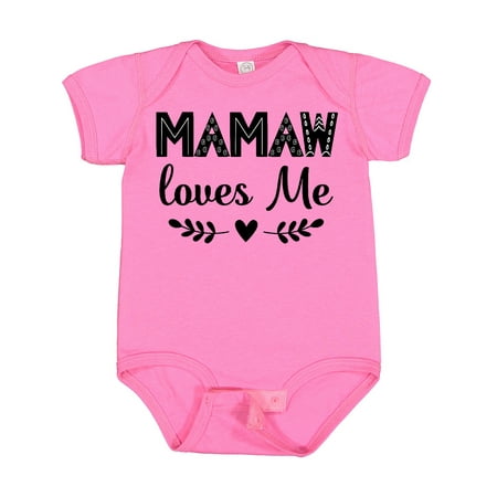 Inktastic Mamaw Loves Me Grandchild Outfit Gift Baby Girl Bodysuit