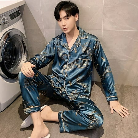 PIKADINGNIS Silk Men Pyjamas Set OverSize 4XL 5XL Long Sleeve Casual Home Wear Spring Autumn Silk Boy Pajama Sets Leisure Sleepwear Set
PIKADINGNIS Silk Men Pyjamas Set OverSize 4XL 5XL Long Sleeve Casual Home Wear Spring Autumn Silk Boy Pajama Sets Leisure Sleepwear Set