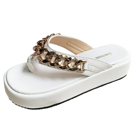 Wesracia women s shoes Women s Fashion Summer Chain Thick Bottom Flip Flops Large Size Beach Slippers Women Shoes for ladies summer
Wesracia women s shoes Women s Fashion Summer Chain Thick Bottom Flip Flops Large Size Beach Slippers Women Shoes for ladies summer