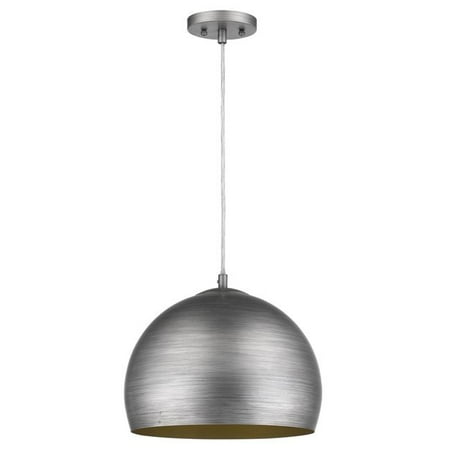 HomeRoots 399202 13.75 in. Latitude 1-Light Hand Painted Weathered Pewter Pendant with Gold Interior Shade
HomeRoots 399202 13.75 in. Latitude 1-Light Hand Painted Weathered Pewter Pendant with Gold Interior Shade