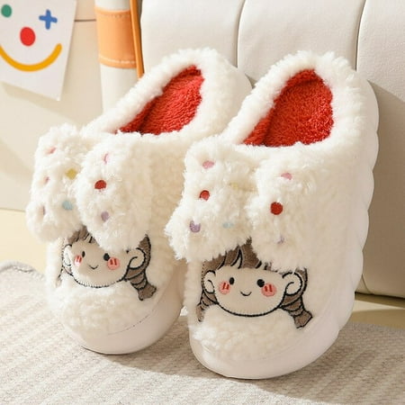 CoCopeanut Princess Home Slippers for Woman Cute Cartoon Faux Fur Platform Girls Slippers Winter Indoor Warm Soft Shoes Plush Flip Flops
CoCopeanut Princess Home Slippers for Woman Cute Cartoon Faux Fur Platform Girls Slippers Winter Indoor Warm Soft Shoes Plush Flip Flops