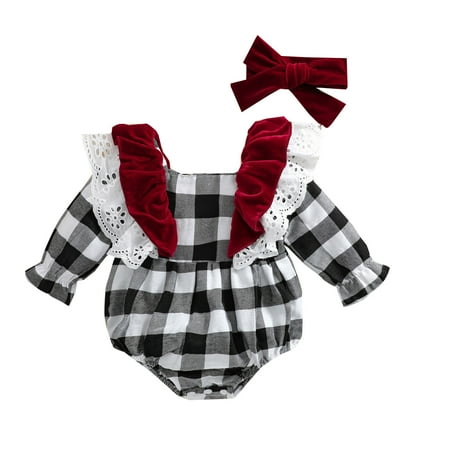 koaiezne Baby Girls Long Sleeve Plaid Velutum Patchwork Romper Jumpsuit With Headbands Outfits Set 2PCS Baby Girl Born Gift Checkerboard Clothes Girls
koaiezne Baby Girls Long Sleeve Plaid Velutum Patchwork Romper Jumpsuit With Headbands Outfits Set 2PCS Baby Girl Born Gift Checkerboard Clothes Girls