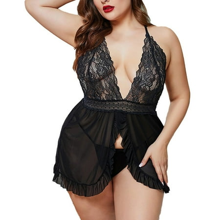 Plus Size Lingerie Women Lace Robe Dress Nightdress Nightgown Sleepwear
Plus Size Lingerie Women Lace Robe Dress Nightdress Nightgown Sleepwear