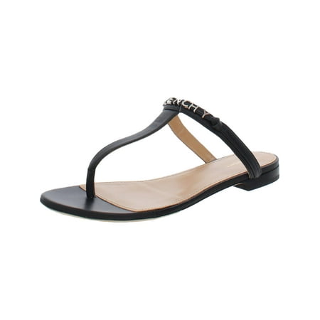 Givenchy Womens Lambskin Leather Slide Thong Sandals