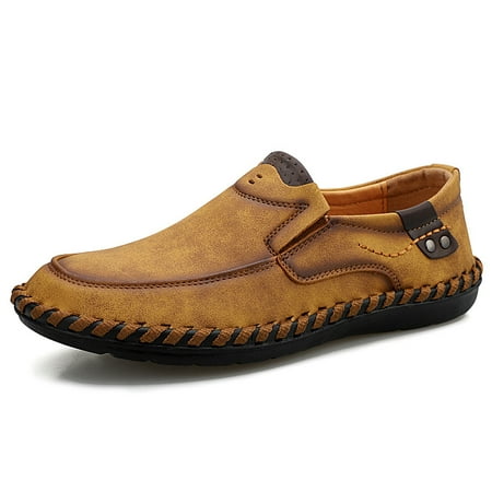 Men‘s Premium Genuine Leather Casual Slip On Loafers Breathable Shoes Dark Brown Yellowstone
Men‘s Premium Genuine Leather Casual Slip On Loafers Breathable Shoes Dark Brown Yellowstone