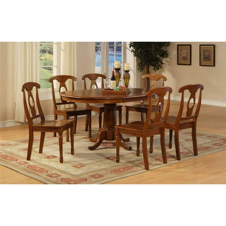 7-Pc Traditional Oval Dining Table and Chair Set