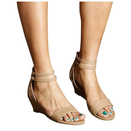 PEASKJP Slippers 2023 Women s Summer New Pattern Solid Wedges Casual Slip On Sandals Cross Strappy Sandals Beige 8
PEASKJP Slippers 2023 Women s Summer New Pattern Solid Wedges Casual Slip On Sandals Cross Strappy Sandals Beige 8