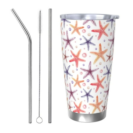 Salouo Starfish 1 Print 20oz Tumbler with Lid Stainless Steel Vacuum Insulated Tumbler Durable Insulated Coffee Mug Thermal Cup with Splash Proof Sliding Lid-Straw Three-piece Set
Salouo Starfish 1 Print 20oz Tumbler with Lid Stainless Steel Vacuum Insulated Tumbler Durable Insulated Coffee Mug Thermal Cup with Splash Proof Sliding Lid-Straw Three-piece Set