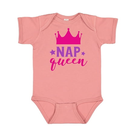 Inktastic Nap Queen Crown Stars - Pink Purple Gift Baby Girl Bodysuit
