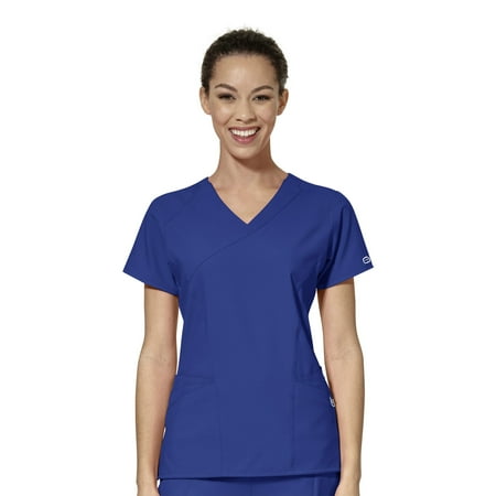 WonderWink W123 6455-Women s Mock Wrap Scrub Top
