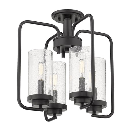 Beaumont Lane 4-Light Semi-flush in Black
