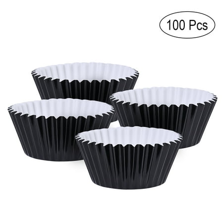 ROSENICE 100pcs Aluminum Thickened Foil Cups Cupcake Liners Mini Cake Muffin Molds Baking Molds (Black)
ROSENICE 100pcs Aluminum Thickened Foil Cups Cupcake Liners Mini Cake Muffin Molds Baking Molds (Black)